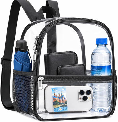 Oraben Small Clear Backpack for Stadium Events Stadium Backpack Waterproof 12x6x12 Clear Bag for Adult Concert Sport Work