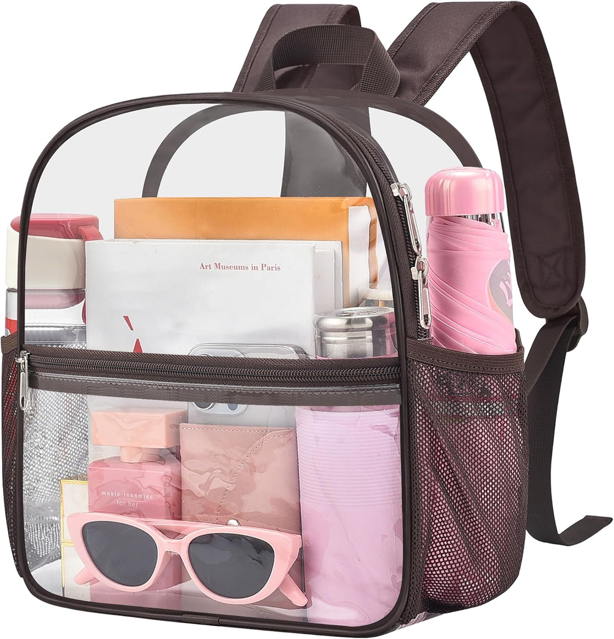 Oraben Small Clear Backpack for Stadium Events Stadium Backpack Waterproof 12x6x12 Clear Bag for Adult Concert Sport Work