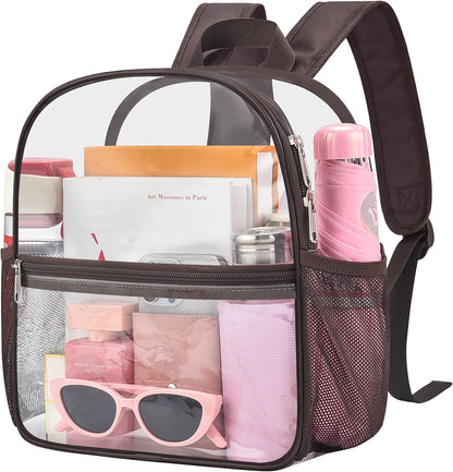 Oraben Small Clear Backpack for Stadium Events Stadium Backpack Waterproof 12x6x12 Clear Bag for Adult Concert Sport Work