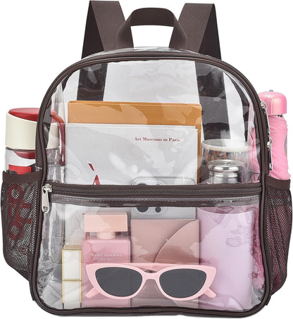 Oraben Small Clear Backpack for Stadium Events Stadium Backpack Waterproof 12x6x12 Clear Bag for Adult Concert Sport Work
