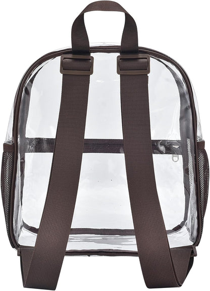 Oraben Small Clear Backpack for Stadium Events Stadium Backpack Waterproof 12x6x12 Clear Bag for Adult Concert Sport Work