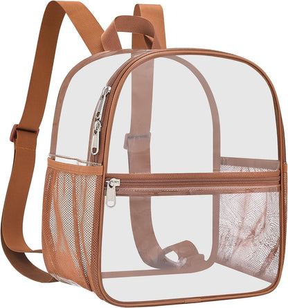 Oraben Small Clear Backpack for Stadium Events Stadium Backpack Waterproof 12x6x12 Clear Bag for Adult Concert Sport Work