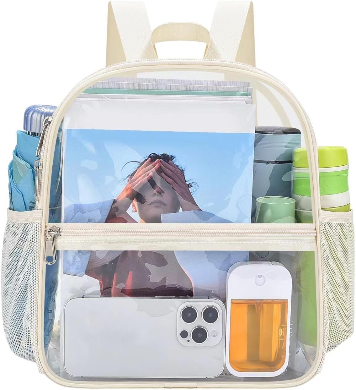 Oraben Small Clear Backpack for Stadium Events Stadium Backpack Waterproof 12x6x12 Clear Bag for Adult Concert Sport Work