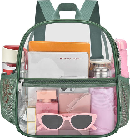 Oraben Small Clear Backpack for Stadium Events Stadium Backpack Waterproof 12x6x12 Clear Bag for Adult Concert Sport Work