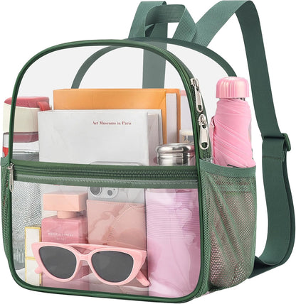 Oraben Small Clear Backpack for Stadium Events Stadium Backpack Waterproof 12x6x12 Clear Bag for Adult Concert Sport Work