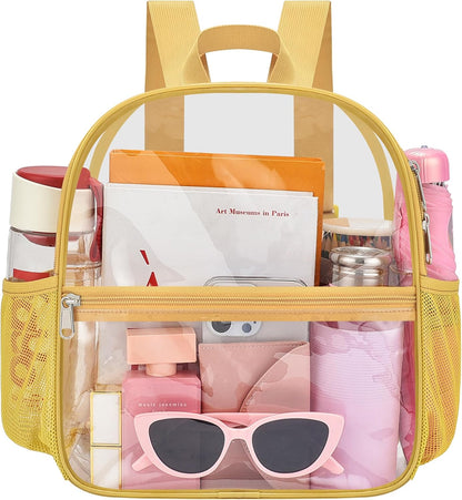 Oraben Small Clear Backpack for Stadium Events Stadium Backpack Waterproof 12x6x12 Clear Bag for Adult Concert Sport Work