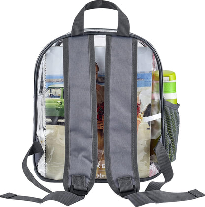 Oraben Small Clear Backpack for Stadium Events Stadium Backpack Waterproof 12x6x12 Clear Bag for Adult Concert Sport Work