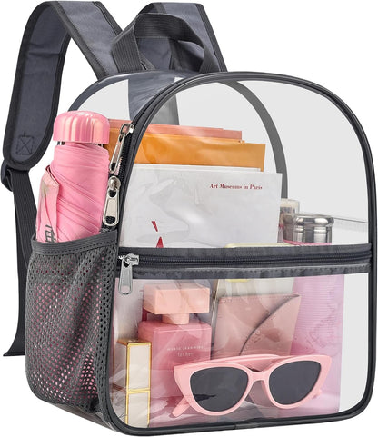 Oraben Small Clear Backpack for Stadium Events Stadium Backpack Waterproof 12x6x12 Clear Bag for Adult Concert Sport Work