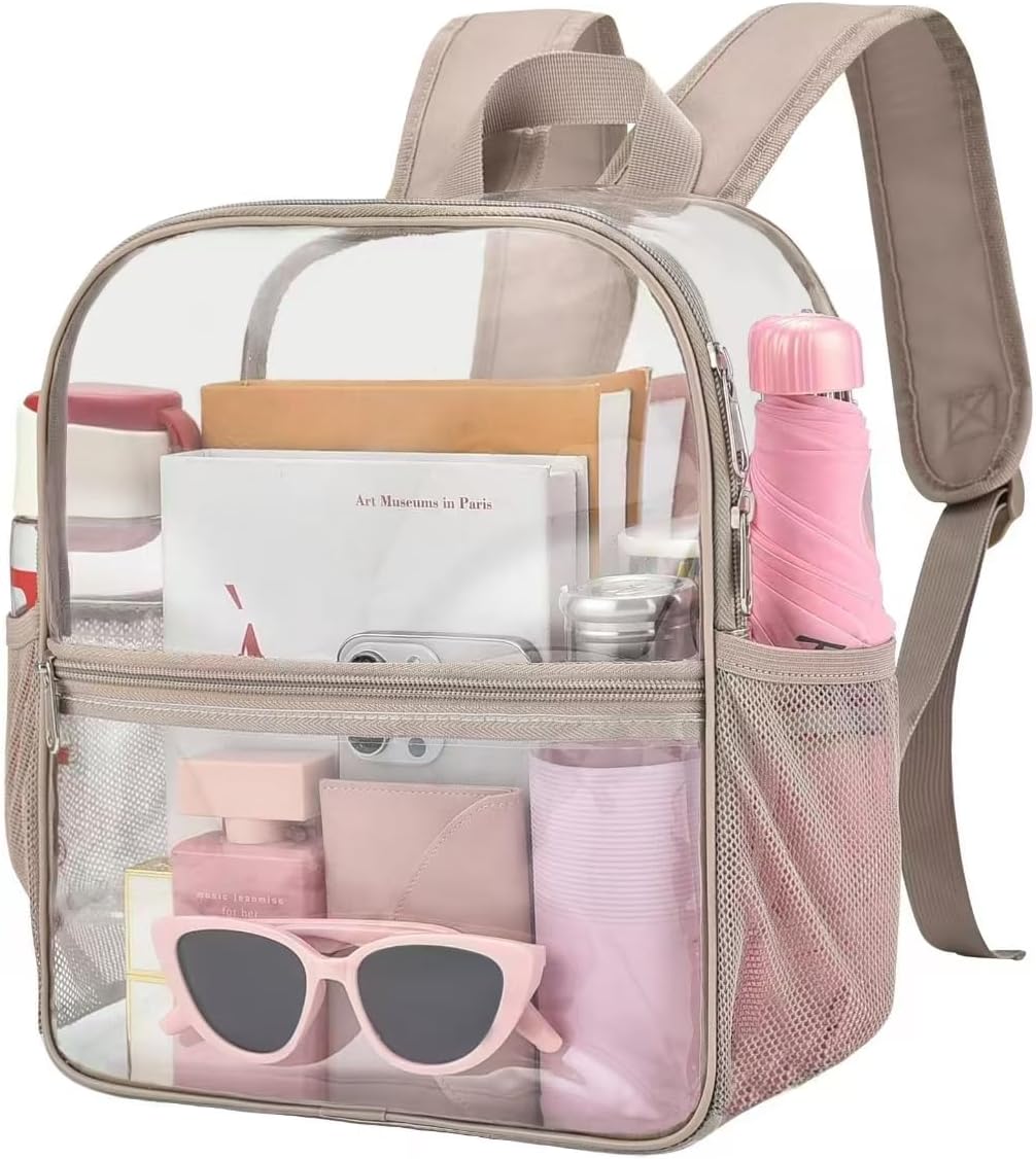 Oraben Small Clear Backpack for Stadium Events Stadium Backpack Waterproof 12x6x12 Clear Bag for Adult Concert Sport Work