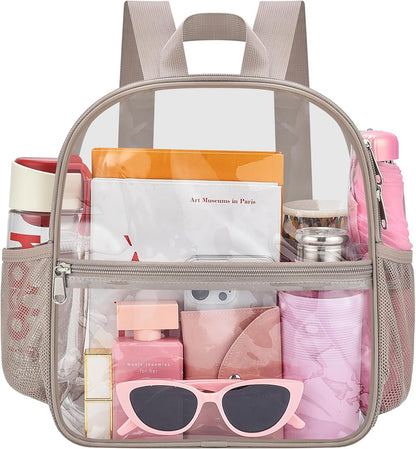Oraben Small Clear Backpack for Stadium Events Stadium Backpack Waterproof 12x6x12 Clear Bag for Adult Concert Sport Work