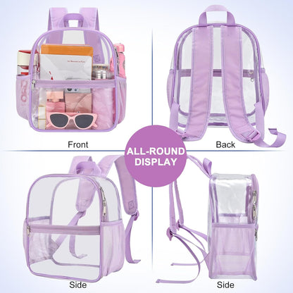 Oraben Small Clear Backpack for Stadium Events Stadium Backpack Waterproof 12x6x12 Clear Bag for Adult Concert Sport Work