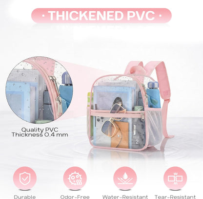 Oraben Small Clear Backpack for Stadium Events Stadium Backpack Waterproof 12x6x12 Clear Bag for Adult Concert Sport Work