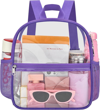 Oraben Small Clear Backpack for Stadium Events Stadium Backpack Waterproof 12x6x12 Clear Bag for Adult Concert Sport Work