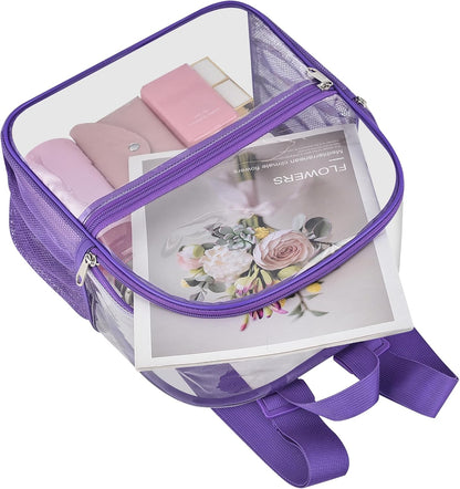 Oraben Small Clear Backpack for Stadium Events Stadium Backpack Waterproof 12x6x12 Clear Bag for Adult Concert Sport Work