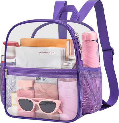 Oraben Small Clear Backpack for Stadium Events Stadium Backpack Waterproof 12x6x12 Clear Bag for Adult Concert Sport Work