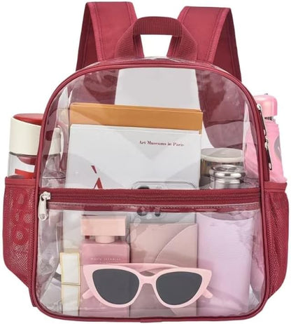 Oraben Small Clear Backpack for Stadium Events Stadium Backpack Waterproof 12x6x12 Clear Bag for Adult Concert Sport Work