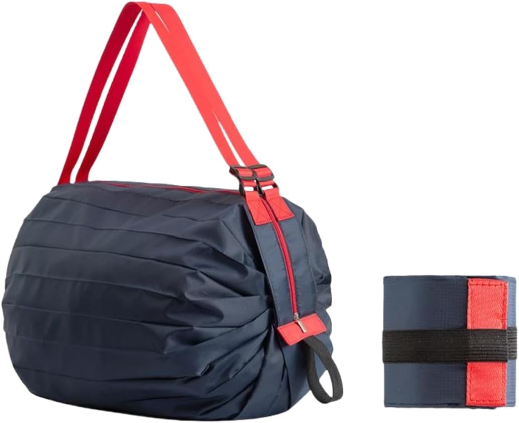 Reusable Shopping Bag Foldable Grocery Storage Tote Bags Oxford Cloth Portable Duffle Washable Zipper Storage Pouch