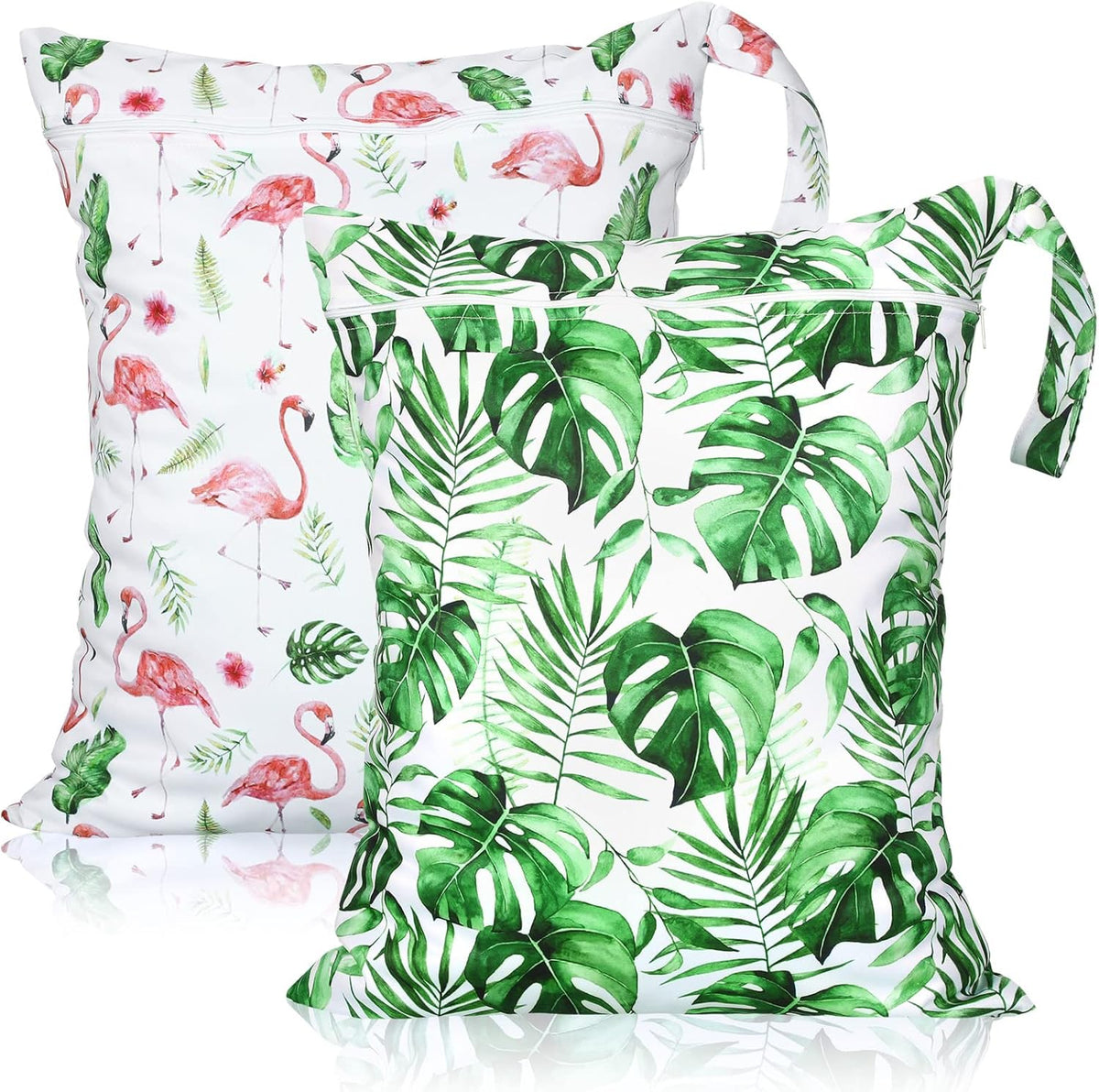 2 Pack Large Travel Laundry Bags, Large Wet Dry Waterproof Dirty Clothes Bag for Suitcase, Swimsuit Beach Gym College Dorm Wet Bag(Stripe Style)