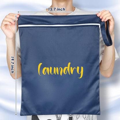 2 Pack Large Travel Laundry Bags, Large Wet Dry Waterproof Dirty Clothes Bag for Suitcase, Swimsuit Beach Gym College Dorm Wet Bag(Stripe Style)