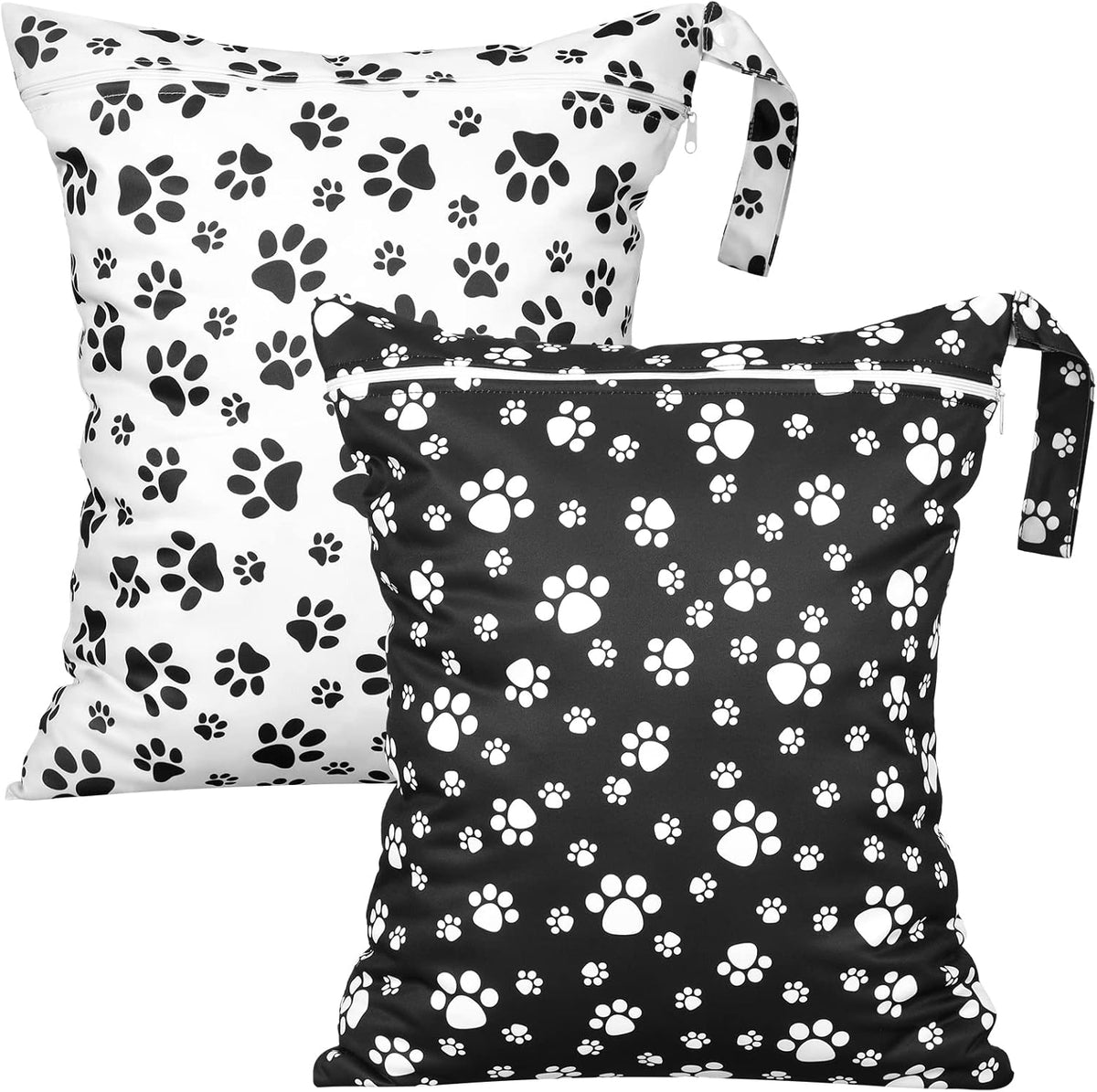 2 Pack Large Travel Laundry Bags, Large Wet Dry Waterproof Dirty Clothes Bag for Suitcase, Swimsuit Beach Gym College Dorm Wet Bag(Stripe Style)