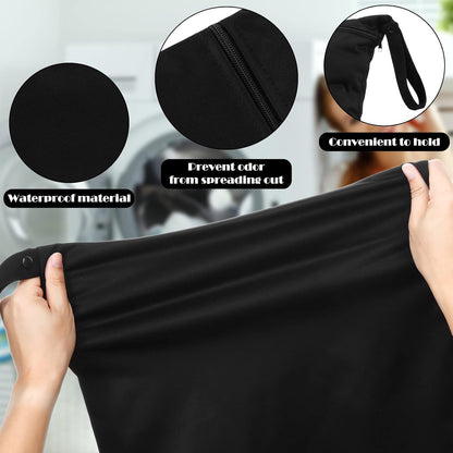 2 Pack Large Travel Laundry Bags, Large Wet Dry Waterproof Dirty Clothes Bag for Suitcase, Swimsuit Beach Gym College Dorm Wet Bag(Stripe Style)