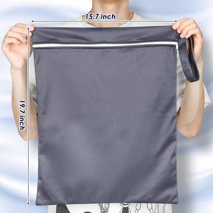 2 Pack Large Travel Laundry Bags, Large Wet Dry Waterproof Dirty Clothes Bag for Suitcase, Swimsuit Beach Gym College Dorm Wet Bag(Stripe Style)