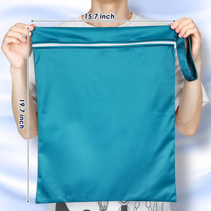 2 Pack Large Travel Laundry Bags, Large Wet Dry Waterproof Dirty Clothes Bag for Suitcase, Swimsuit Beach Gym College Dorm Wet Bag(Stripe Style)