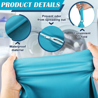 2 Pack Large Travel Laundry Bags, Large Wet Dry Waterproof Dirty Clothes Bag for Suitcase, Swimsuit Beach Gym College Dorm Wet Bag(Stripe Style)