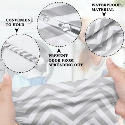2 Pack Large Travel Laundry Bags, Large Wet Dry Waterproof Dirty Clothes Bag for Suitcase, Swimsuit Beach Gym College Dorm Wet Bag(Stripe Style)
