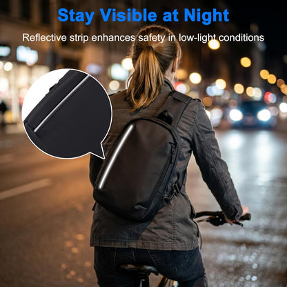 Sling Chest Backpack with USB Charging Port, Crossbody Bag for Men & Women, Waterproof Daypack for Travel, Hiking, Outdoor, Sports, Cycling, Daily Use, Black