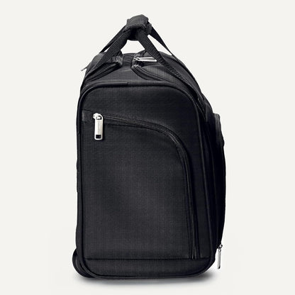 Underseat Carry-On Luggage with Wheels and Handle, 14" Rolling Travel Bag, Fits Under the Seat, Black