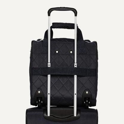 Underseat Carry-On Luggage with Wheels and Handle, 14" Rolling Travel Bag, Fits Under the Seat, Black