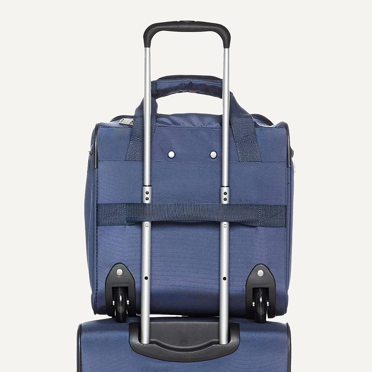 Underseat Carry-On Luggage with Wheels and Handle, 14" Rolling Travel Bag, Fits Under the Seat, Black