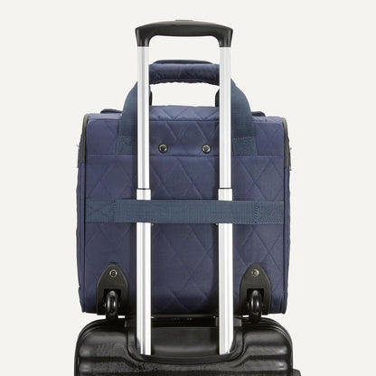 Underseat Carry-On Luggage with Wheels and Handle, 14" Rolling Travel Bag, Fits Under the Seat, Black