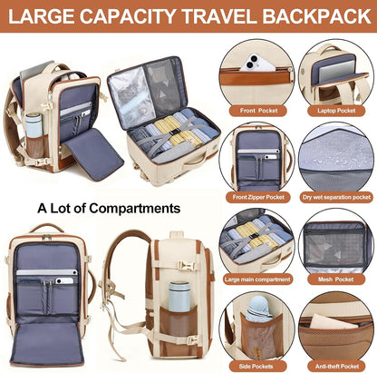 Travel Backpack for Men,Airplane Approved Carry On Backpack Suitcase with Shoe Pouch, Luggage Bag TSA 15.6inch Laptop Mochila Flight Approved Personal Item Travel Bag Bookbag Travel Essentials,Black