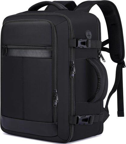 Travel Backpack for Men,Airplane Approved Carry On Backpack Suitcase with Shoe Pouch, Luggage Bag TSA 15.6inch Laptop Mochila Flight Approved Personal Item Travel Bag Bookbag Travel Essentials,Black