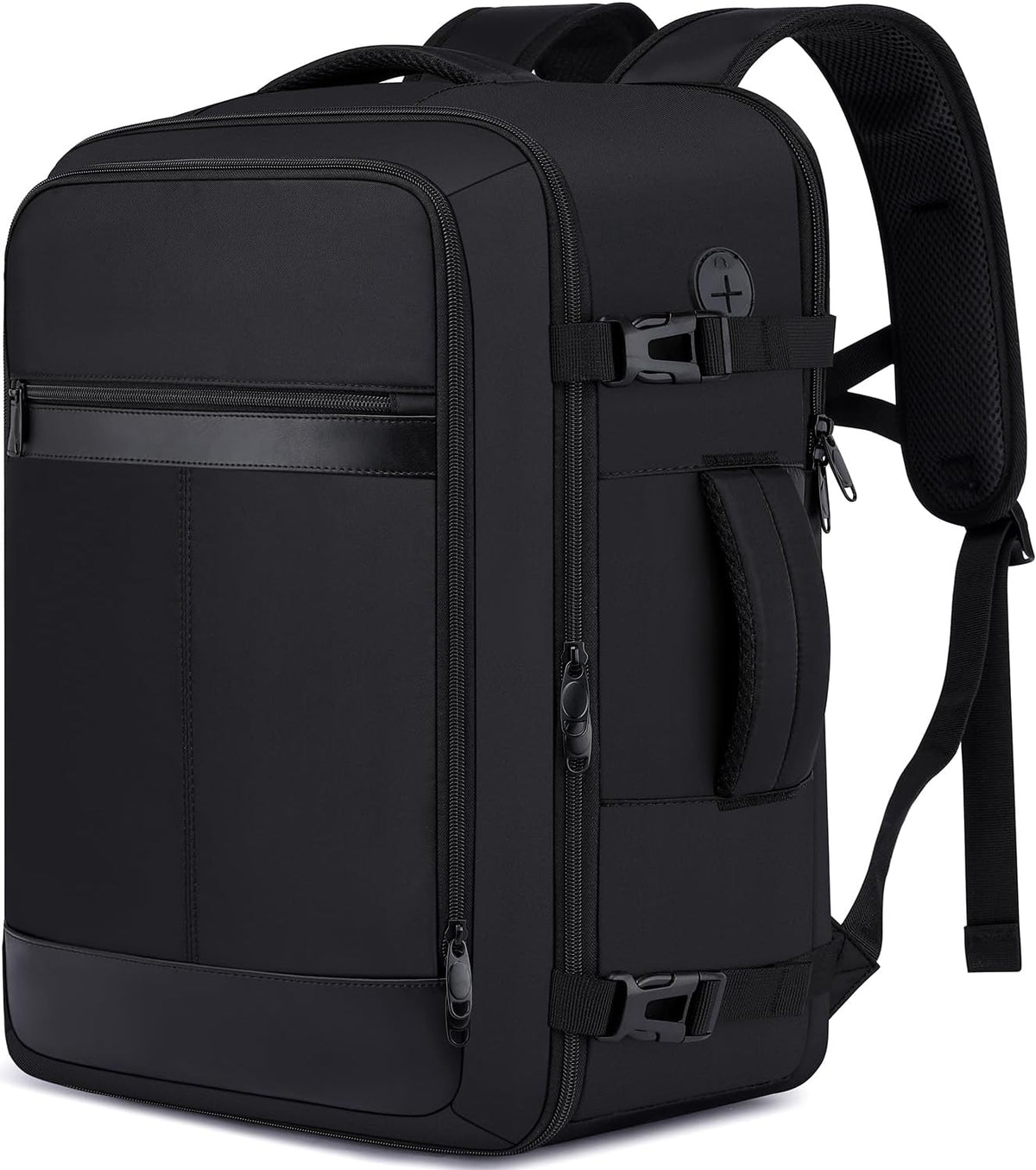 Travel Backpack for Men,Airplane Approved Carry On Backpack Suitcase with Shoe Pouch, Luggage Bag TSA 15.6inch Laptop Mochila Flight Approved Personal Item Travel Bag Bookbag Travel Essentials,Black