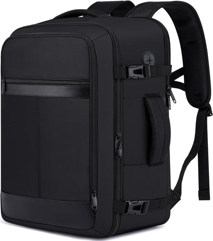 Travel Backpack for Men,Airplane Approved Carry On Backpack Suitcase with Shoe Pouch, Luggage Bag TSA 15.6inch Laptop Mochila Flight Approved Personal Item Travel Bag Bookbag Travel Essentials,Black