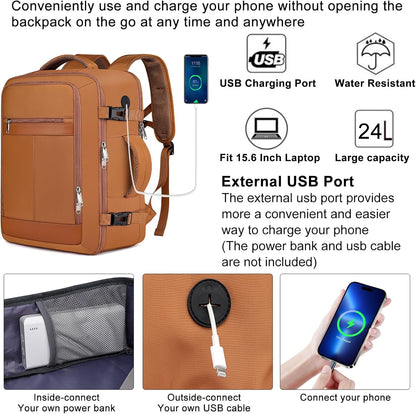 Travel Backpack for Men,Airplane Approved Carry On Backpack Suitcase with Shoe Pouch, Luggage Bag TSA 15.6inch Laptop Mochila Flight Approved Personal Item Travel Bag Bookbag Travel Essentials,Black