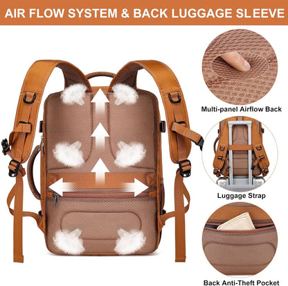Travel Backpack for Men,Airplane Approved Carry On Backpack Suitcase with Shoe Pouch, Luggage Bag TSA 15.6inch Laptop Mochila Flight Approved Personal Item Travel Bag Bookbag Travel Essentials,Black