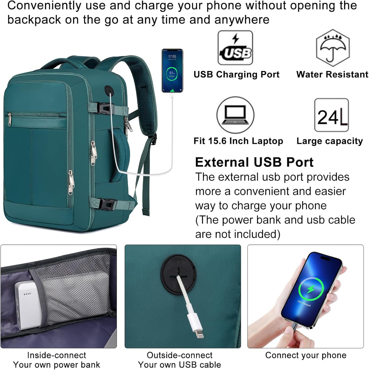 Travel Backpack for Men,Airplane Approved Carry On Backpack Suitcase with Shoe Pouch, Luggage Bag TSA 15.6inch Laptop Mochila Flight Approved Personal Item Travel Bag Bookbag Travel Essentials,Black