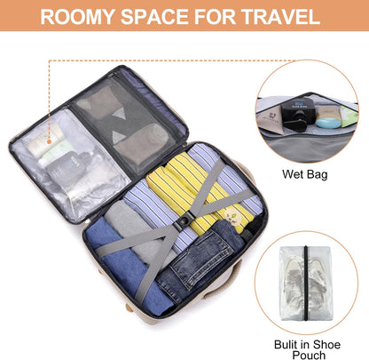 Travel Backpack for Men,Airplane Approved Carry On Backpack Suitcase with Shoe Pouch, Luggage Bag TSA 15.6inch Laptop Mochila Flight Approved Personal Item Travel Bag Bookbag Travel Essentials,Black