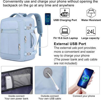 Travel Backpack for Men,Airplane Approved Carry On Backpack Suitcase with Shoe Pouch, Luggage Bag TSA 15.6inch Laptop Mochila Flight Approved Personal Item Travel Bag Bookbag Travel Essentials,Black
