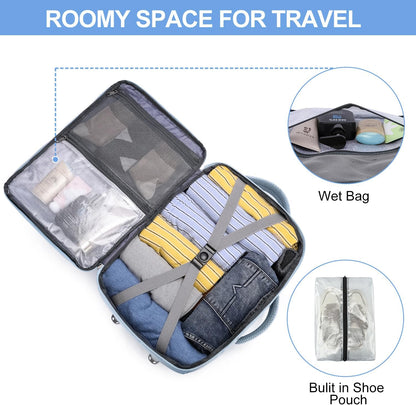 Travel Backpack for Men,Airplane Approved Carry On Backpack Suitcase with Shoe Pouch, Luggage Bag TSA 15.6inch Laptop Mochila Flight Approved Personal Item Travel Bag Bookbag Travel Essentials,Black