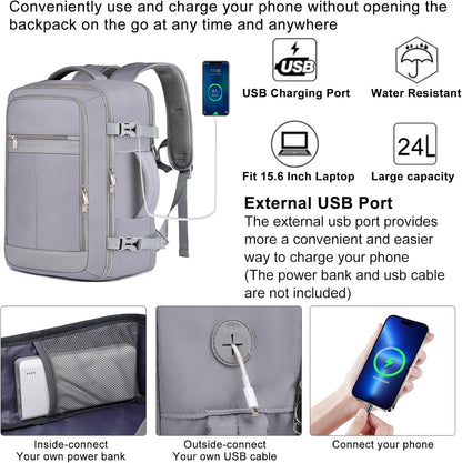 Travel Backpack for Men,Airplane Approved Carry On Backpack Suitcase with Shoe Pouch, Luggage Bag TSA 15.6inch Laptop Mochila Flight Approved Personal Item Travel Bag Bookbag Travel Essentials,Black