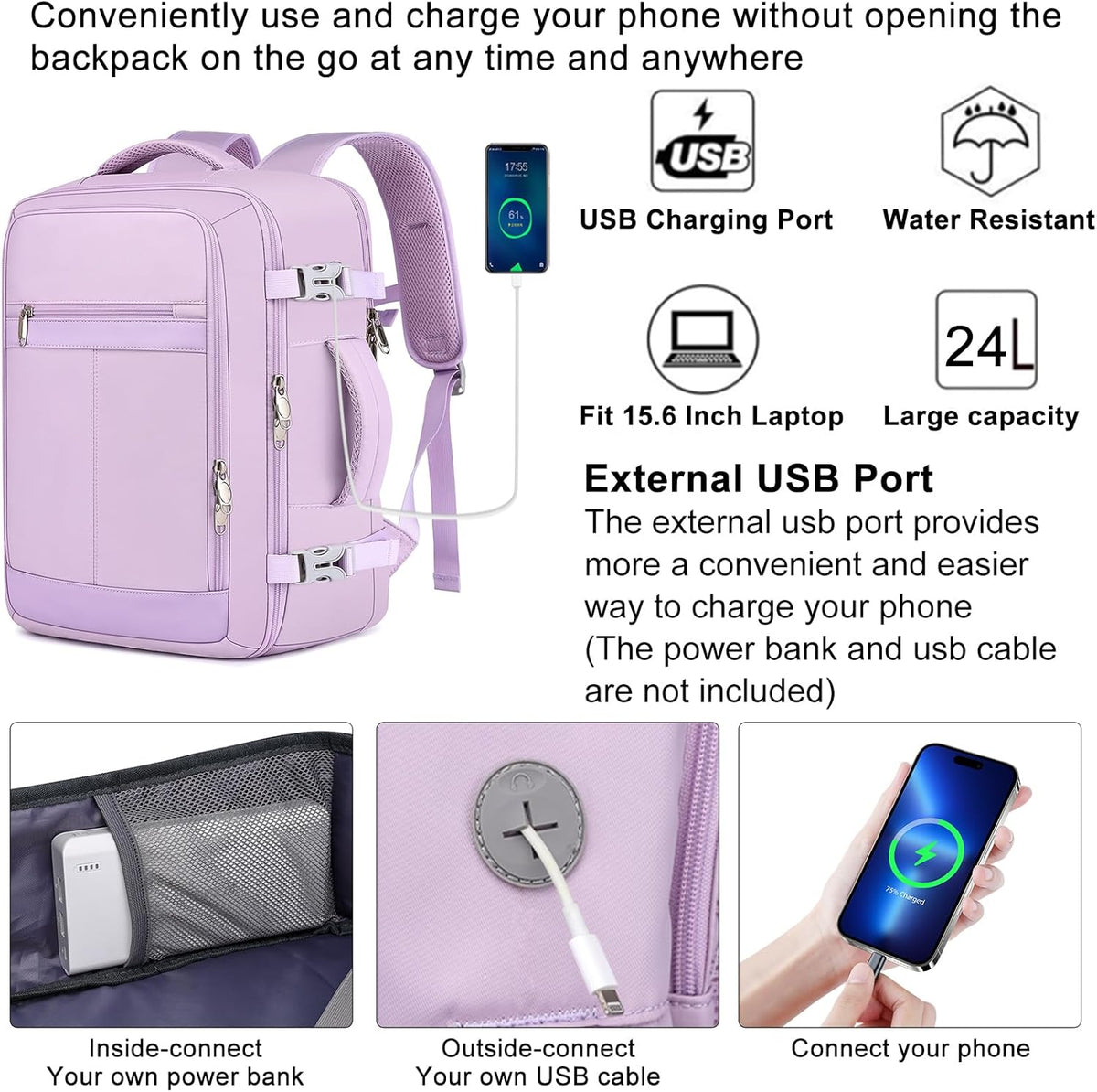 Travel Backpack for Men,Airplane Approved Carry On Backpack Suitcase with Shoe Pouch, Luggage Bag TSA 15.6inch Laptop Mochila Flight Approved Personal Item Travel Bag Bookbag Travel Essentials,Black