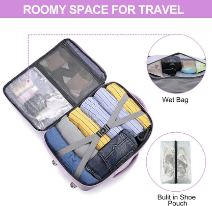 Travel Backpack for Men,Airplane Approved Carry On Backpack Suitcase with Shoe Pouch, Luggage Bag TSA 15.6inch Laptop Mochila Flight Approved Personal Item Travel Bag Bookbag Travel Essentials,Black