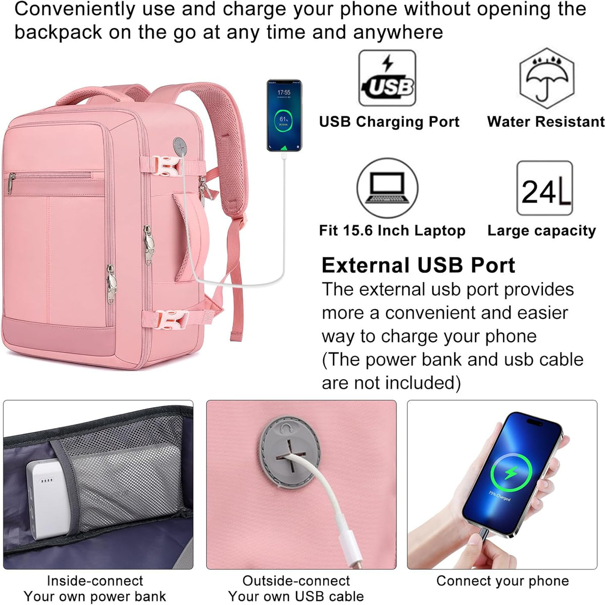 Travel Backpack for Men,Airplane Approved Carry On Backpack Suitcase with Shoe Pouch, Luggage Bag TSA 15.6inch Laptop Mochila Flight Approved Personal Item Travel Bag Bookbag Travel Essentials,Black
