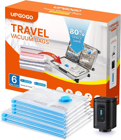 Travel Vacuum Bags Combo - Space Saver Vacuum Storage Bags for Clothing and Luggage