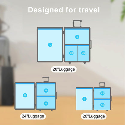 Travel Vacuum Bags Combo - Space Saver Vacuum Storage Bags for Clothing and Luggage